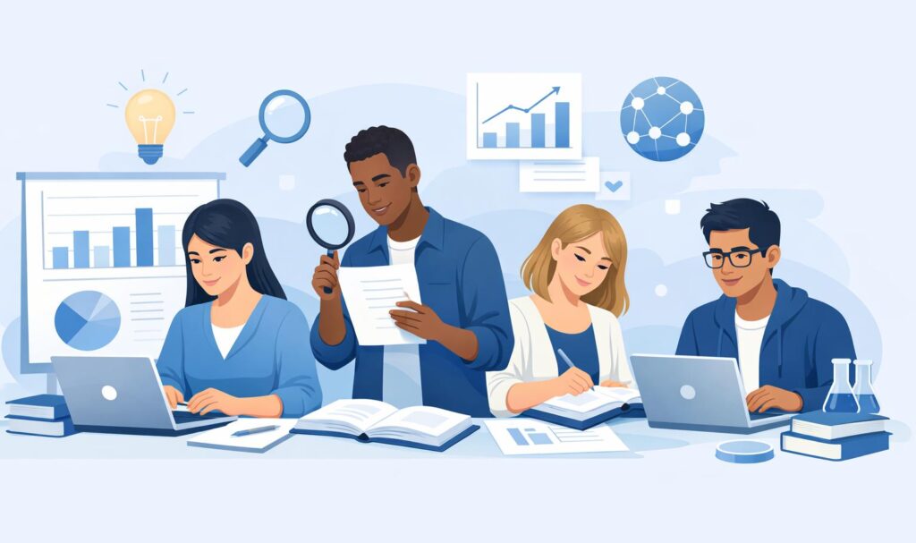 Introduction to research methods for new researchers illustration